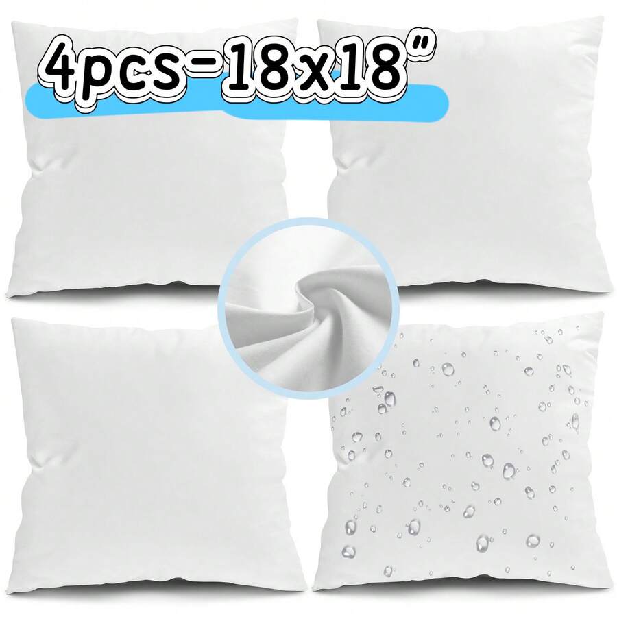 Pillow Insert 18X18 - 4 buah Isian Bantal Luar Ruangan,